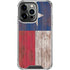 Texas Flag Dark Wood iPhone 16 Pro Clear Case