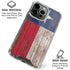 Texas Flag Dark Wood iPhone 16 Pro Max Clear Case
