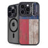 Texas Flag Dark Wood iPhone 16 Pro Max Kickstand Case