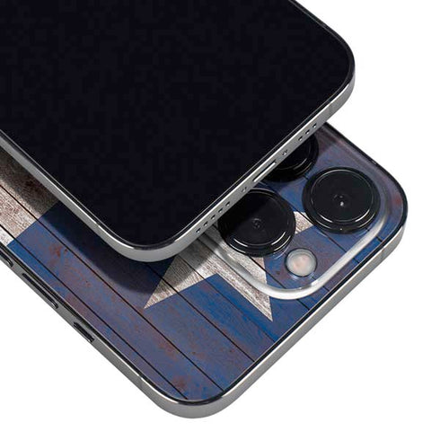 Texas Flag Dark Wood iPhone 16 Pro Skin