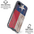 Texas Flag Dark Wood iPhone 16e Clear Case