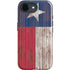 Texas Flag Dark Wood iPhone 16e Impact Case