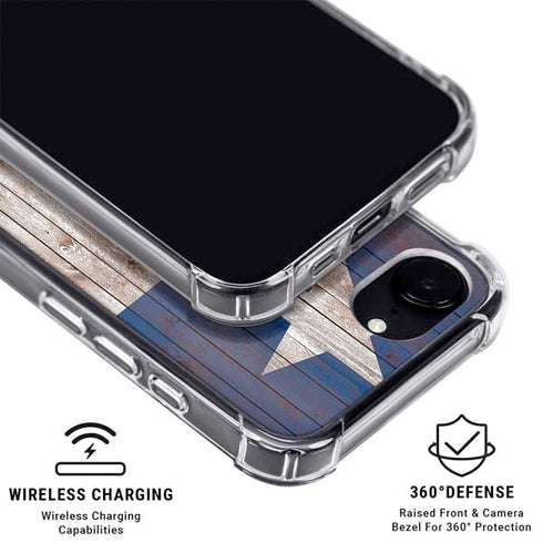 Texas Flag Dark Wood iPhone 16e MagSafe Case