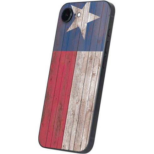 Texas Flag Dark Wood iPhone 16e Skin
