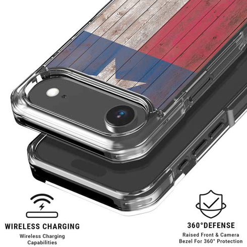 Texas Flag Dark Wood iPhone 17 Air MagSafe Case