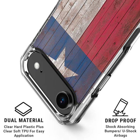 Texas Flag Dark Wood iPhone 17 Air MagSafe Case