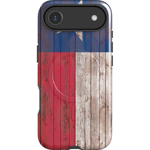 Texas Flag Dark Wood iPhone 17 Air Magsafe Impact Case
