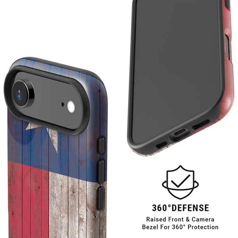 Texas Flag Dark Wood iPhone 17 Air Magsafe Impact Case