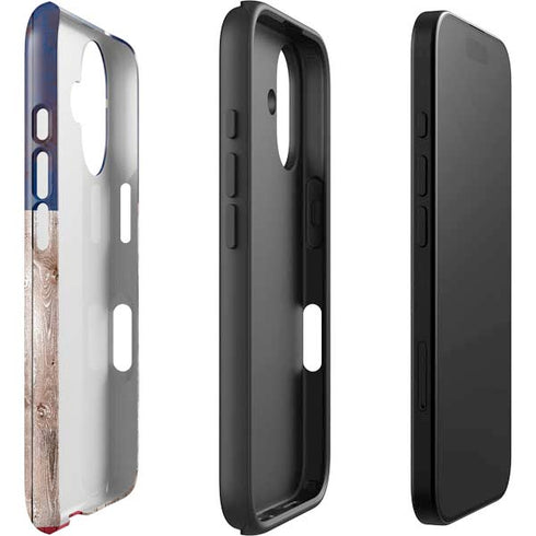 Texas Flag Dark Wood iPhone 17 Impact Case