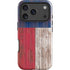 Texas Flag Dark Wood iPhone 17 Pro Impact Case