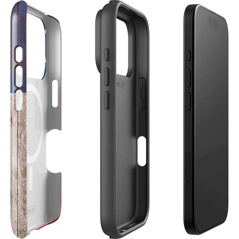 Texas Flag Dark Wood iPhone 17 Pro Magsafe Impact Case