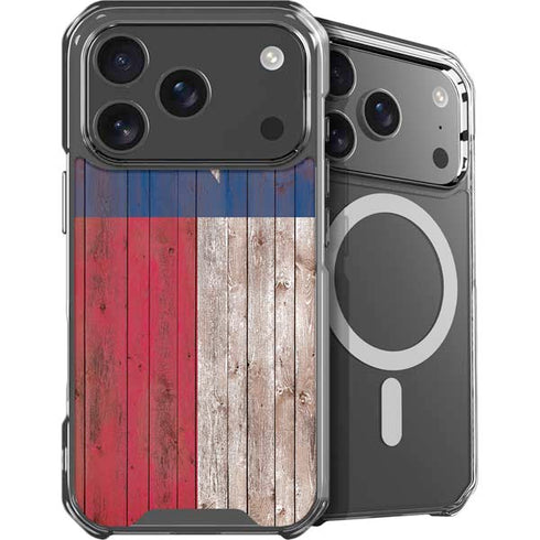 Texas Flag Dark Wood iPhone 17 Pro Max MagSafe Case