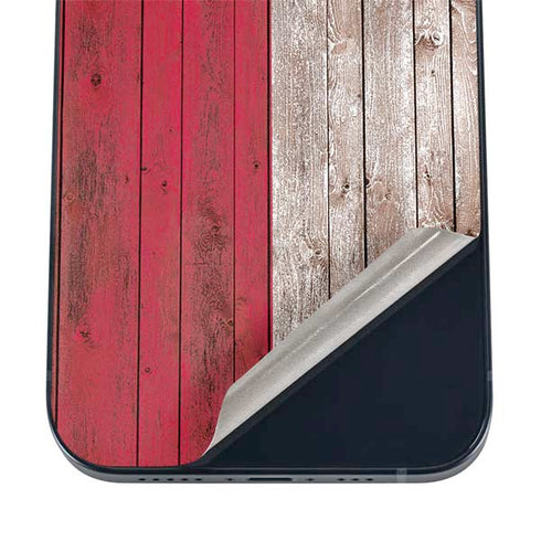 Texas Flag Dark Wood iPhone 17 Pro Skin