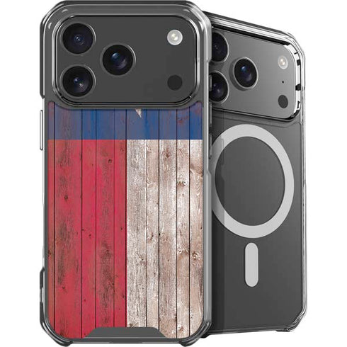 Texas Flag Dark Wood iPhone 18 Pro MagSafe Case