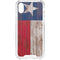 Texas Flag Dark Wood iPhone XS Clear Case