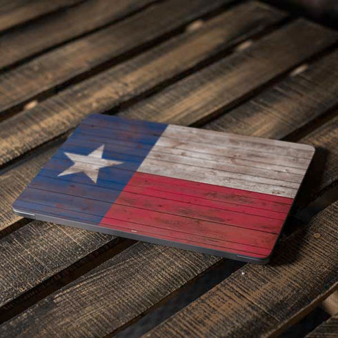 Texas Flag Dark Wood Apple MacBook Air Skin
