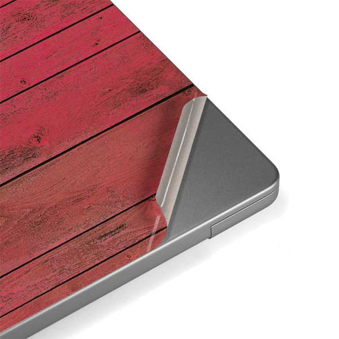 Texas Flag Dark Wood Apple MacBook Pro 14-inch Skin