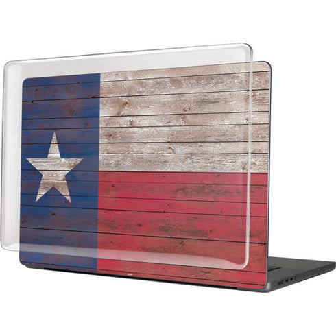Texas Flag Dark Wood MacBook Cases