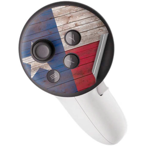 Texas Flag Dark Wood Meta Quest 3S Skin