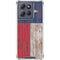 Texas Flag Dark Wood Moto G 5G (2025) Clear Case