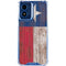 Texas Flag Dark Wood Moto G 5G (2024) Clear Case