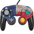 Texas Flag Dark Wood Nintendo Skins