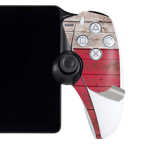 Texas Flag Dark Wood PlayStation Portal Remote Player Skin