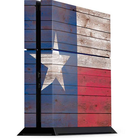 Texas Flag Dark Wood PlayStation PS4 Skins