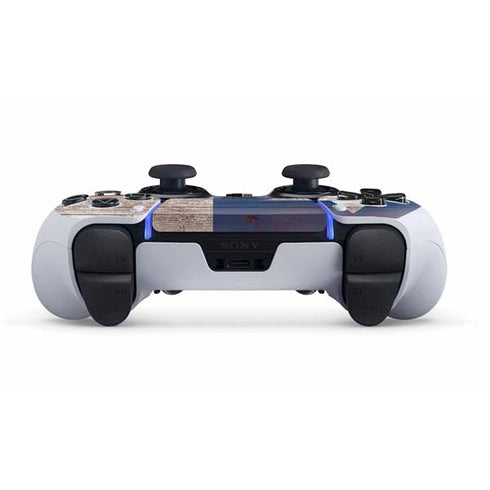 Texas Flag Dark Wood PS5 DualSense Edge Pro Controller Skin