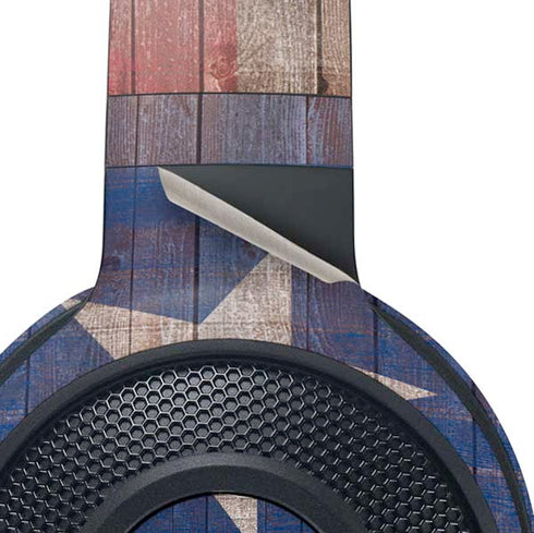 Texas Flag Dark Wood Razer Kraken X Skin