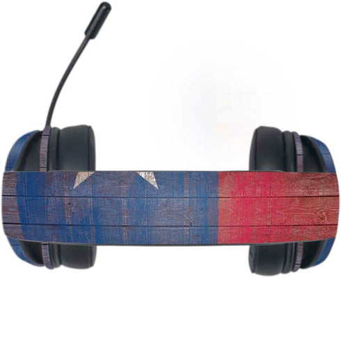Texas Flag Dark Wood Razer Kraken X Skin
