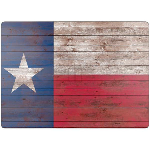 Texas Flag Dark Wood Surface Laptop 7 15in Skin