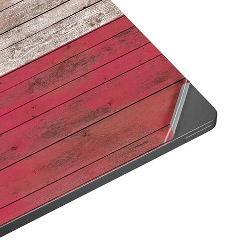 Texas Flag Dark Wood Surface Laptop 7 15in Skin