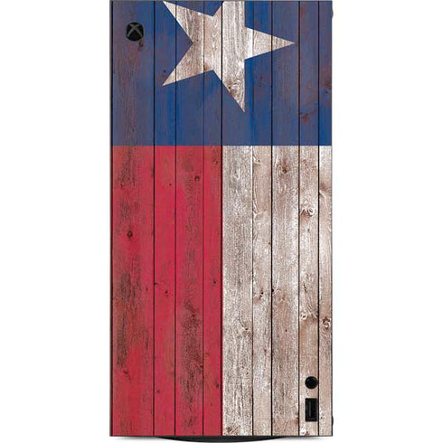 Texas Flag Dark Wood XBox Series X Digital Edition Console Skin