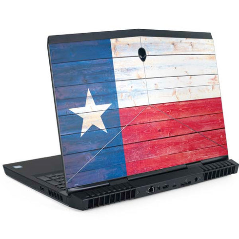 Texas Flag Light Wood Dell Alienware Skin