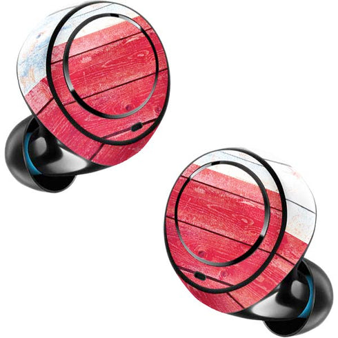 Texas Flag Light Wood Amazon Echo Buds Skin