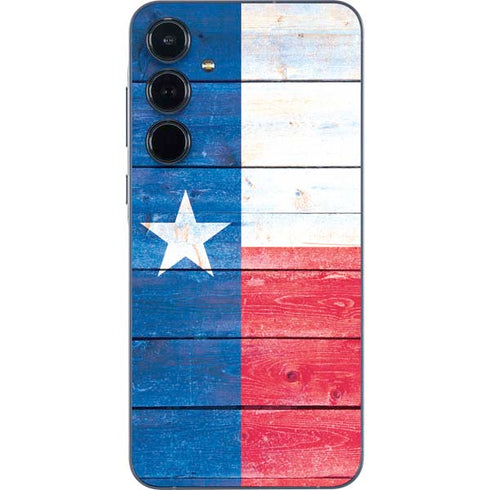 Texas Flag Light Wood Galaxy A35 5G Skin