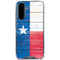 Texas Flag Light Wood Galaxy A36 5G Clear Case