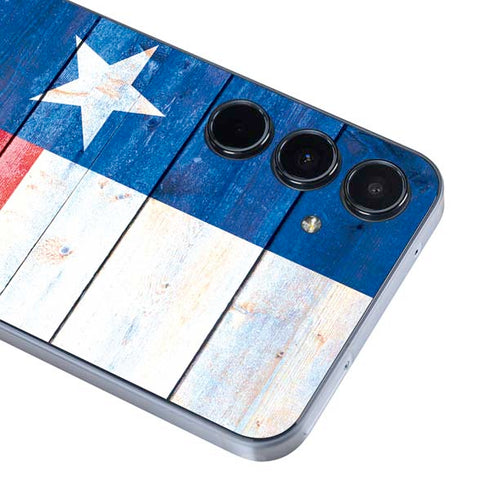 Texas Flag Light Wood Galaxy A55 5G Skin