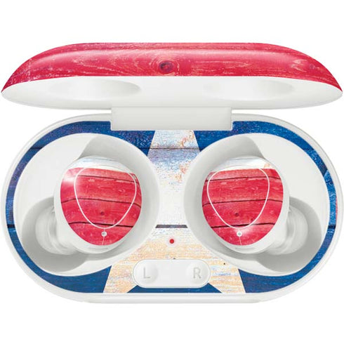 Texas Flag Light Wood Galaxy Buds Plus Skin