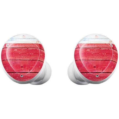 Texas Flag Light Wood Galaxy Buds Plus Skin