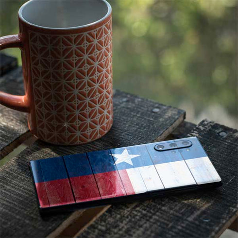 Texas Flag Light Wood Galaxy Note 10 Plus Skin