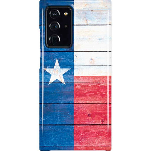 Texas Flag Light Wood Galaxy Cases
