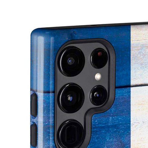 Texas Flag Light Wood Galaxy S25 Ultra Impact Case