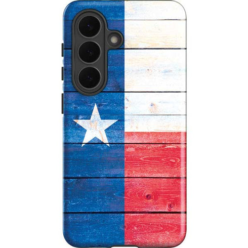 Texas Flag Light Wood Galaxy S26 Plus Impact Case