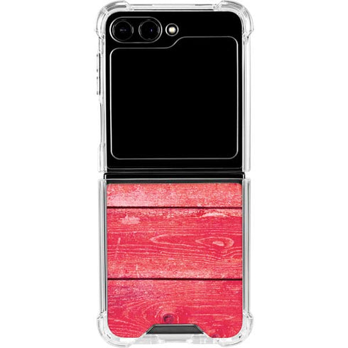 Texas Flag Light Wood Galaxy Z Flip6 Clear Case