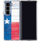 Texas Flag Light Wood Galaxy Z Fold5 5G Clear Case