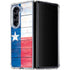 Texas Flag Light Wood Galaxy Z Fold5 5G Clear Case