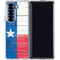 Texas Flag Light Wood Galaxy Z Fold7 Clear Case