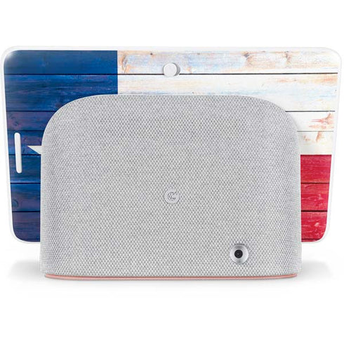 Texas Flag Light Wood Google Home Hub Skin